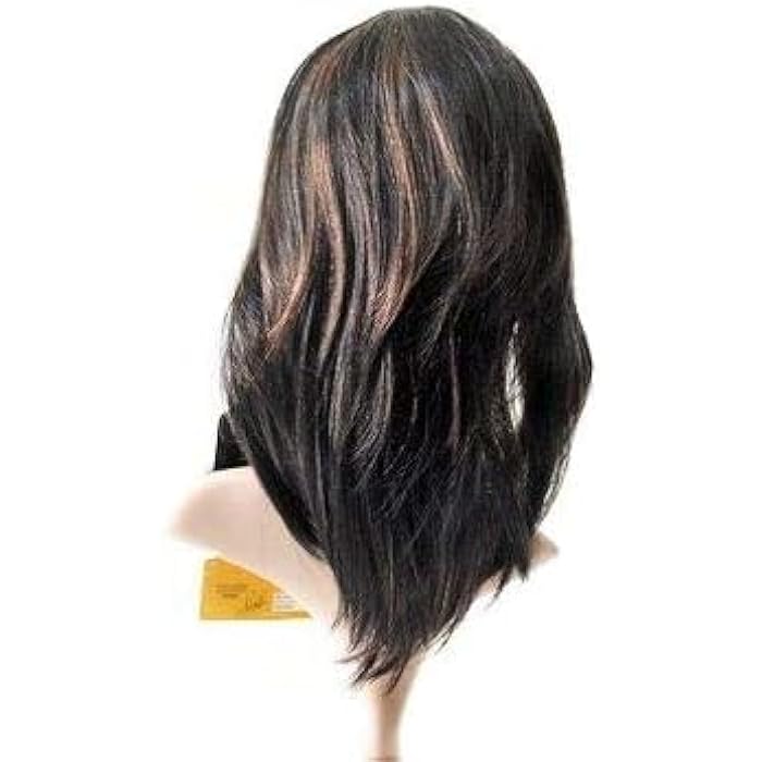 DILLARDS Medium Length Black Straight Wigs For Daily Use Heat Washable And Iron - Image 2